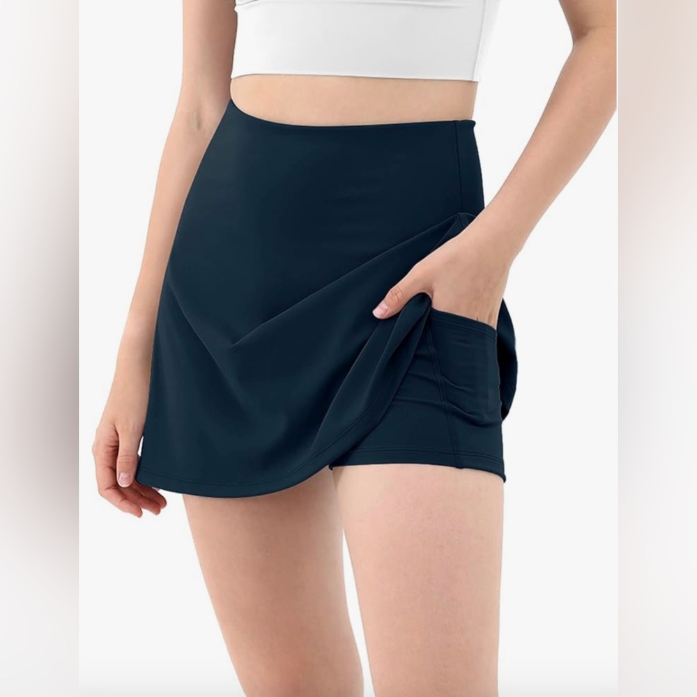 NWT ODODOS Women's Athletic Tennis Skorts Pockets Built-in Shorts Golf Skirts